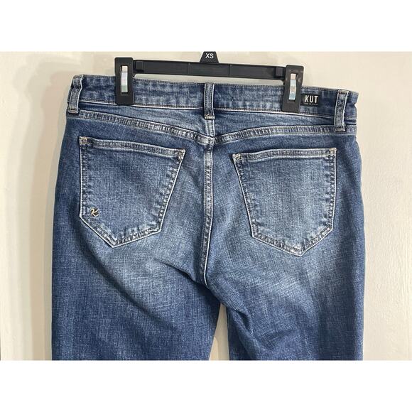 Kut From the Kloth Jeans Size 6 Amy Mid Rise Cropped Distressed Festival Boho - Picture 6 of 8